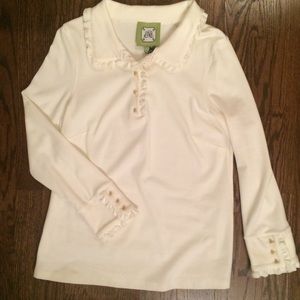 Elizabeth McCay long sleeve creme top